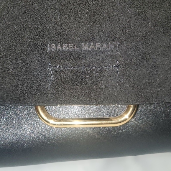 ISABEL MARANT grommet design suede flap shoulder bag. - Picture 2 of 8